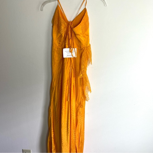 Self Portrait Frilled Jacquard Satin Ruffle Dress - Picture 6 of 11